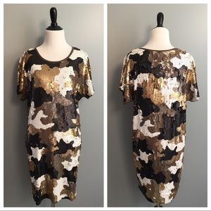 MICHAEL Michael Kors camouflage sequin dress